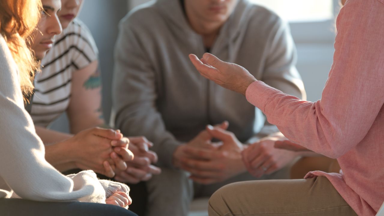 A group therapy session