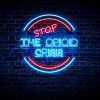 Stop the Opioid Crisis Sign Neon